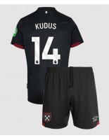 Otroške Nogometnih dresov West Ham United Mohammed Kudus #14 Gostujoči 2024-25 Kratki rokavi (+ hlače)